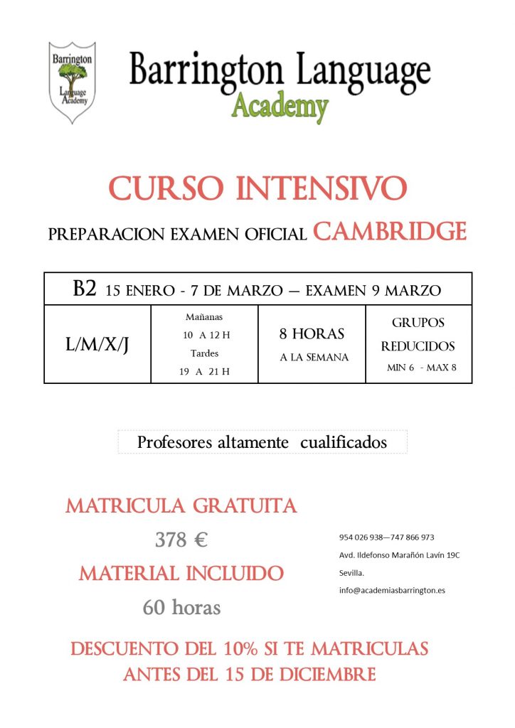 CURSO INTENSIVO B2 60 HORAS